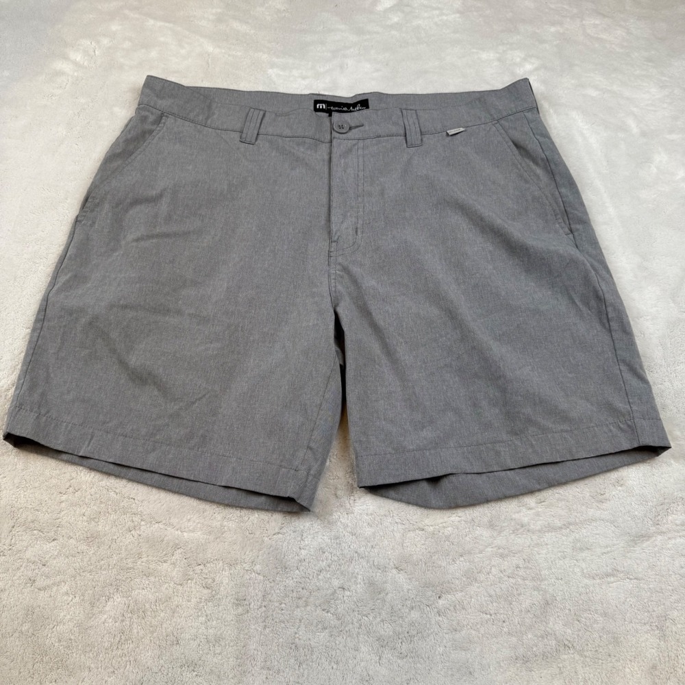 Travis Mathew Mens Shorts‎ Size 36 Gray Polyester Cotton Blend Golf Casual